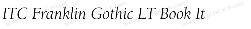 ITC Franklin Gothic LT Book Italic字体转换